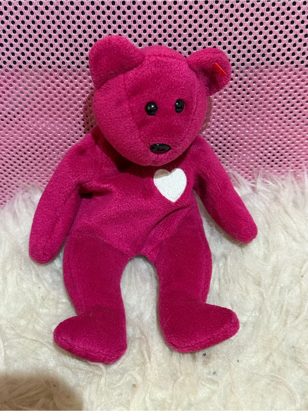 TY Beanie Baby - VALENTINA Red Bear Valentine Valentine's Day Heart Love 1999